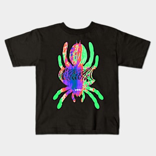 Tarantula Silhouette V32 (Tie Dye) Kids T-Shirt